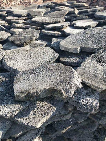 本格销售浮石板火山岩切片碎拼可定制火山石板材
